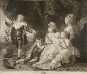 Princesse Augusta, Princesse Elizabeth, Prince Ernest, Prince Augustus, Prince Adolphus et Princesse Mary