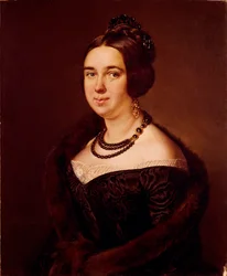 Portrait de la comtesse Alexandra Alexeevna Obolenskaya, née Mazurina, 1817-1885, 1845