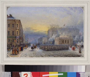 Saint Petersbourg. Le palais Anichkov. Jour de Pâques