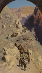 Artillerie dans les montagnes du Caucase, 1883