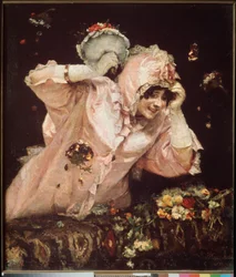 Scène de carnaval à Rome (Italie)