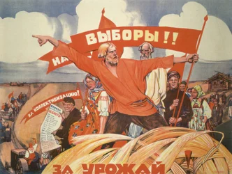 Aux élections! Pour la collectivisation! Pour la récolte!