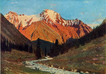 Paysage de montagne, fin 19ème siècle, 1965