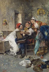 Tziganes, homme avec deux femmes