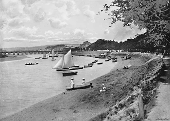 Barnstaple, depuis South Walk, c1896