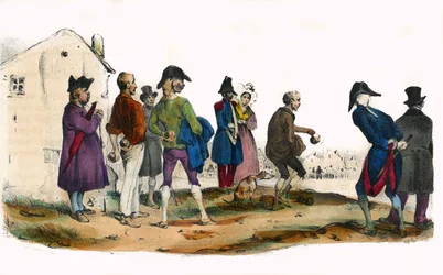 Martin, le joueur de balle. dans « Album Grotesque, Choix de Types Remarquables », illustrations de Victor Adam, Paris, vers 1850.