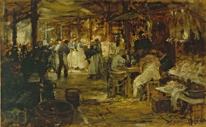 Le marché de la Madeleine, vers 1890