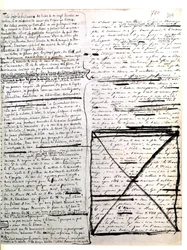 Autographic page of "Les Miserables" by Hugo. 1845-1861 (documents (letters))