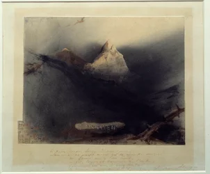 La montagne des mythes. Dessin par Victor Hugo (1802-1885) 1839 Paris, Maison Victor Hugo