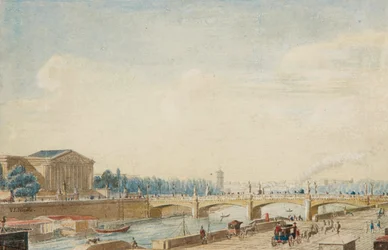 Vue du Pont de la Concorde et du Palais Bourbon à Paris