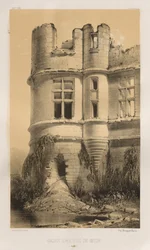 Architecture Pittoresque ou Monuments des XVeme et XVIeme Siècles: Châteaux de France des XV et XVI Siècles: Pl. 99, Ancien Château de Belin (Sarthe)