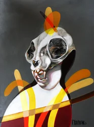 Figurine abstraite représentant un crâne