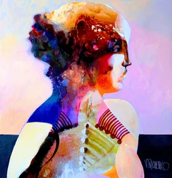 Profil abstrait et éthéré