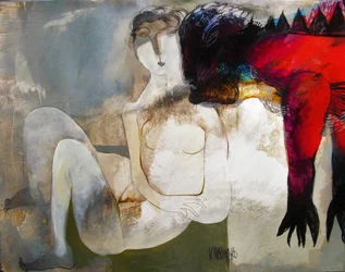 La femme et le démon rouge