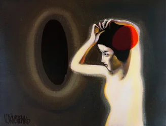 Femme et le miroir sombre