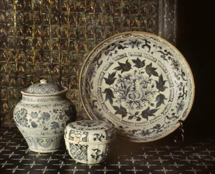 Porcelaine bleue et blanche d