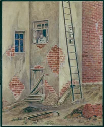 Décor de scène pour la pièce Les Bas-fonds de M. Gorki, 1902