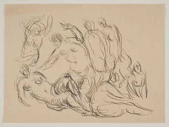 Composition avec sept femmes nues