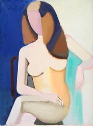 Femme nue assise