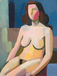Femme nue assise