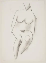 Femme Nue Assise Vue de Face