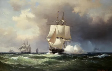 Voilier en haute mer