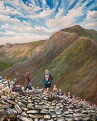 Ian dirige les Billies, 2024 (huile sur toile)
