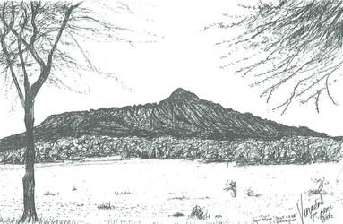 Montagne depuis le club nautique au lac Naivasha, Kenya, 2006