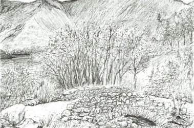 Vieux pont de pierre dans le Lake District, 2005