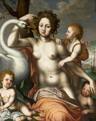 Léda avec un cygne et des enfants.