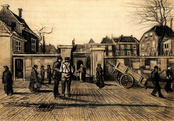 1882, Entrée de la Stadsbank van Lening à La Haye. Vincent van Gogh
