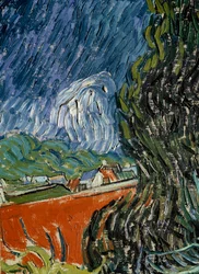 Le jardin du docteur Gachet à Auvers-sur-Oise (détail). Peinture par Vincent van Gogh. 1890. Paris, musée d