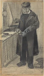 Homme Polissant une Botte