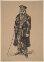 Homme orphelin, debout