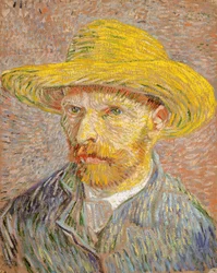 Autoportrait avec un chapeau de paille