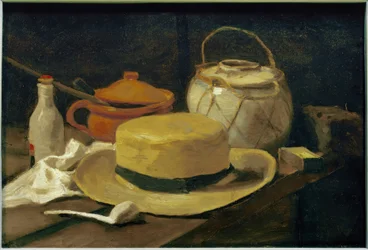 Nature morte au chapeau de paille jaune