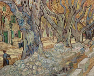 Les Grands Platanes, ou Les Réparateurs de route à Saint-Rémy, 1889