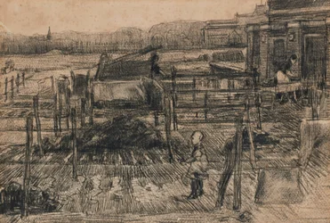 Arrière-cours avec deux figures (1882)