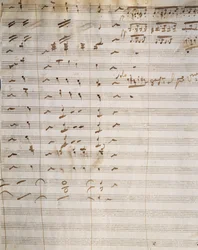 Partition manuscrite pour l
