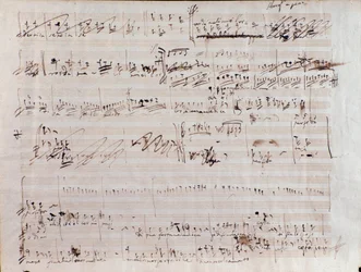 Page de partition pour Le pirate, opéra de Vincenzo Bellini