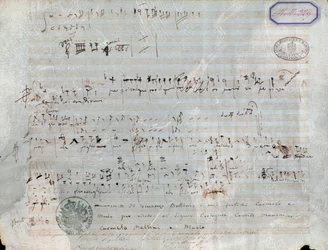Page de partition pour Le pirate, opéra de Vincenzo Bellini