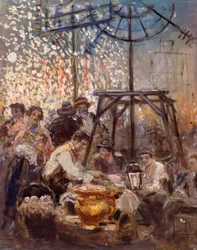 Vendeur de pieuvres à Piedigrotta, par Vincenzo La Bella (1872-1954)