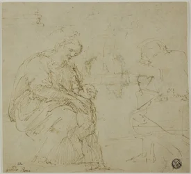 Esquisses de la Vierge et l