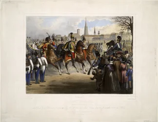 Nicolas Ier de Russie en colonel en chef du 9e régiment de hussards Graf Nádasdy au Glacis