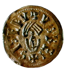Tremissis (ou triens) du roi Sisenand, frappé à Caesaraugusta (Saragosse), Espagne, VIIe siècle