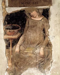 Vierge enceinte, fragment (fresque)