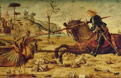Saint Georges tuant le dragon, 1502-07 (détail de 428017)