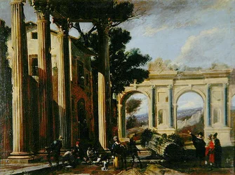Vue architecturale avec deux arches