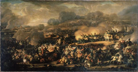 La Bataille des Nations à Leipzig (Allemagne) en octobre 1813. Appelée aussi la Bataille de Leipzig, ce fut la plus grande défaite subie par la Grande Armée de Napoléon (1769-1821).
