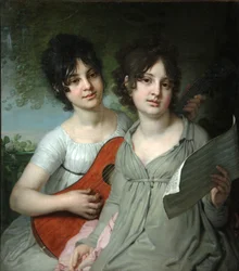 Portrait des comtesses Anna Gagarina et Varvara Gagarina, 1802